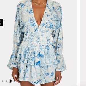 Hemant and Nandita NWT smocked printed dress